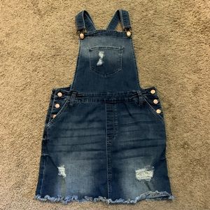 Celebrity Pink Denim Jean Romper Dress Large